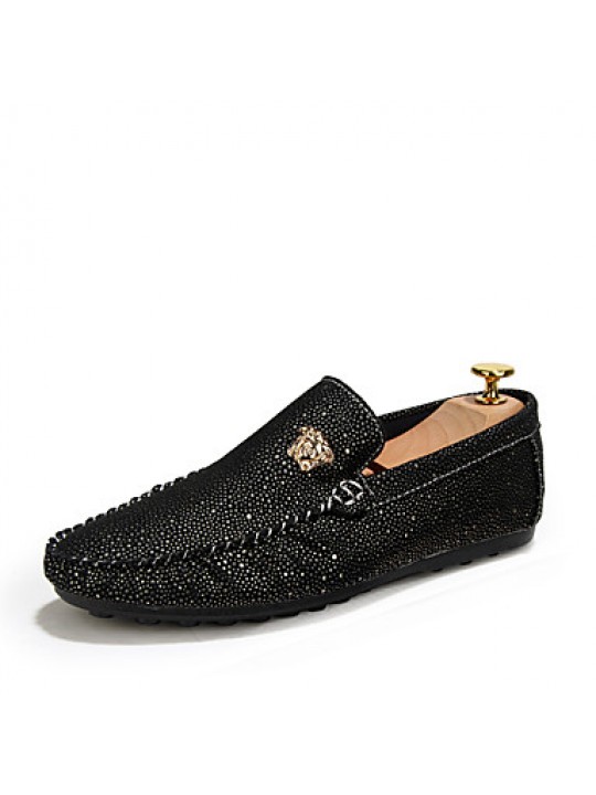 Casual  Loafers Black / White / Gold  