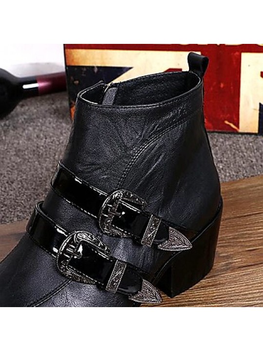 Shoes   Limited Edition Pure Handmade Outdoor / Party  Evening Leather Fashion Boots Black  