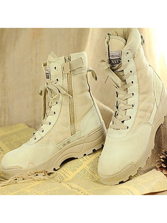 Shoes   2016 Hot Sale Outdoor/Work Leather/Synthetic Hard-wearing Combat Boots Black / Beige  