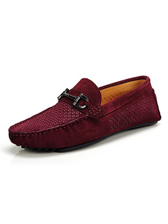   Men's Shoes Office & Career / Casual Suede Boat Shoes Blue / Burgundy  