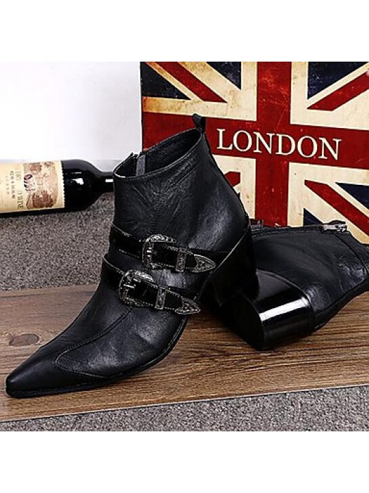 Shoes   Limited Edition Pure Handmade Outdoor / Party  Evening Leather Fashion Boots Black  