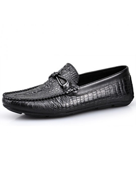 Casual   Leather Loafers Black / Brown  