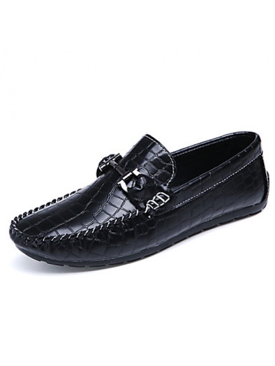 Men's Boat Shoes Casual/Drive/Party & Evening Fashion Leather Slip-on Woven Shoes Black/Bule/Burgundy 39-44  