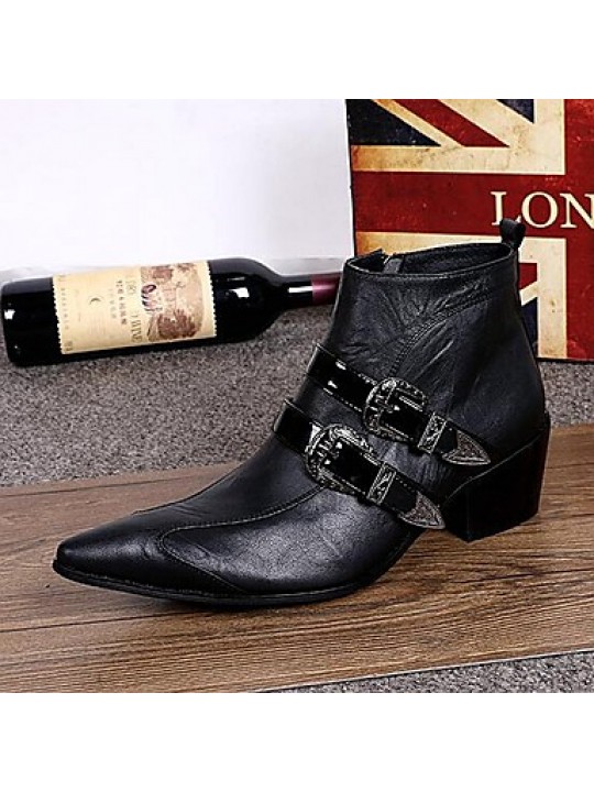 Shoes   Limited Edition Pure Handmade Outdoor / Party  Evening Leather Fashion Boots Black  