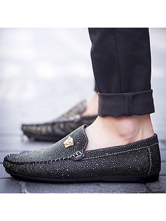 Casual  Loafers Black / White / Gold  