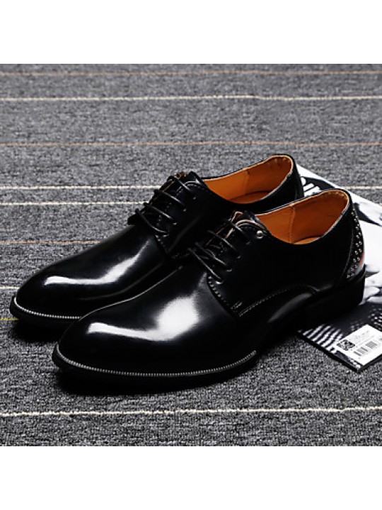 Men's Shoes   2016 New Style Hot Sale Party/Office/Casual Black/Burgundy Patent Leather Oxfords  