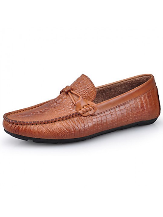 Casual   Leather Loafers Black / Brown  