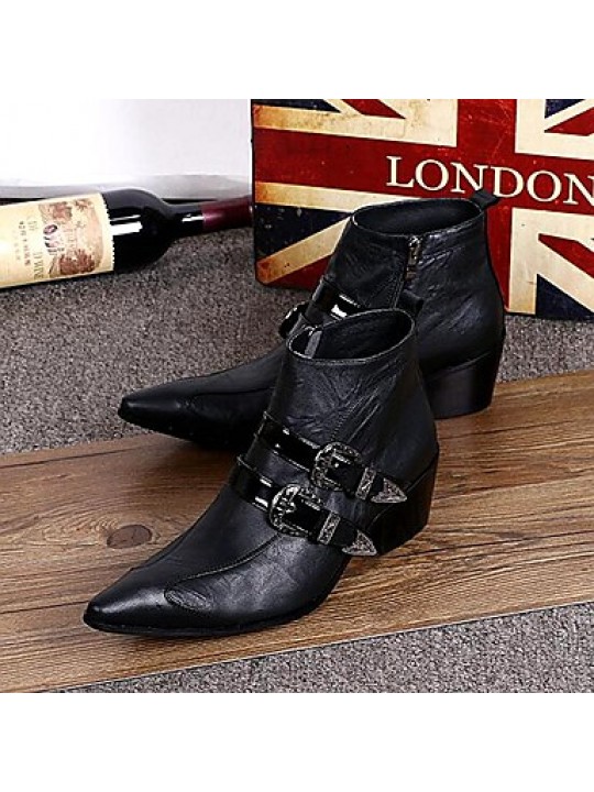 Shoes   Limited Edition Pure Handmade Outdoor / Party  Evening Leather Fashion Boots Black  