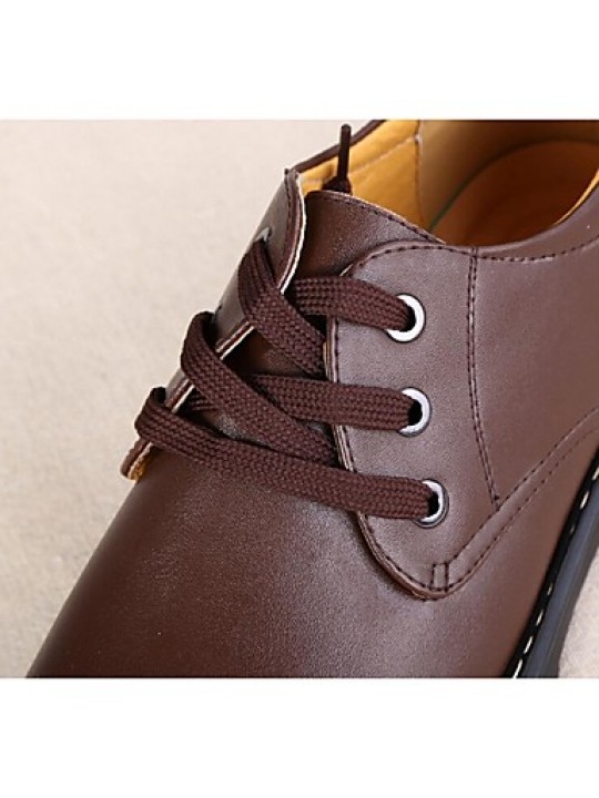 Men's Shoes Casual Leather Oxfords Brown  