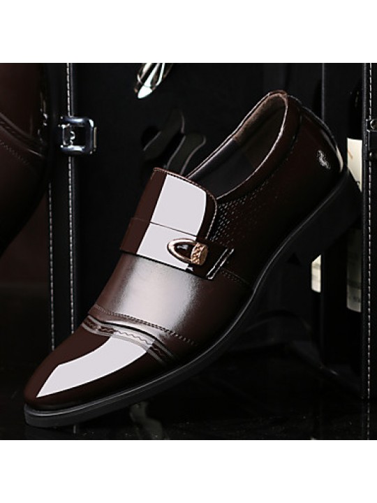   2016 New Style Hot Sale Office & Career/Casual Patent Leather Loafers Black / Brown  