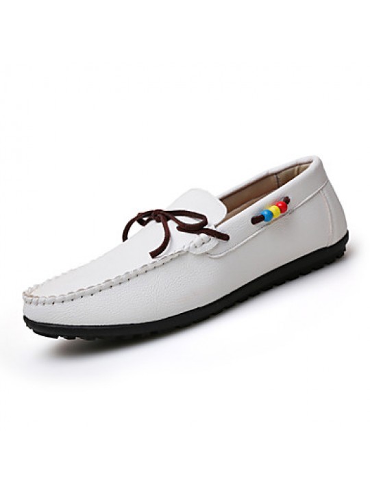 Men's Boat Casual/Party & Evening/Office & Career Fashion Microfiber Leather Shoes Black/White/Brown 39-44  