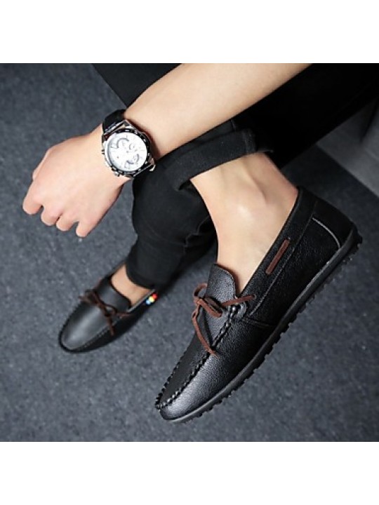 Men's Boat Casual/Party & Evening/Office & Career Fashion Microfiber Leather Shoes Black/White/Brown 39-44  