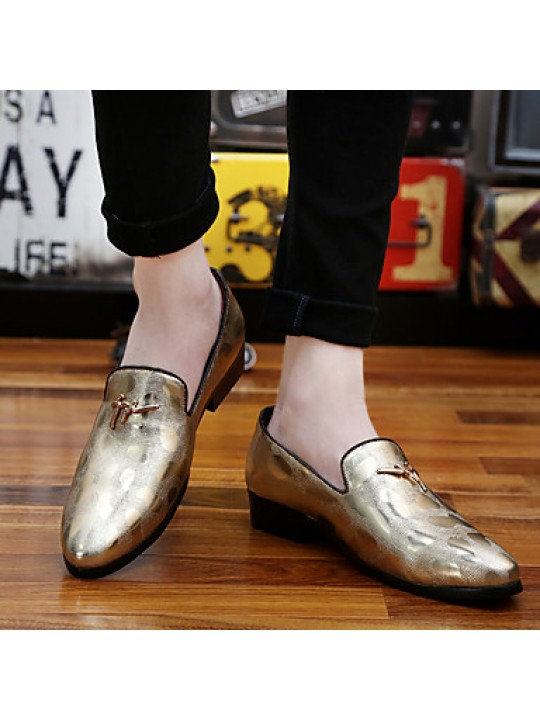 Men's Oxfords Wedding/Party & Evening/Casual Fashion Leather Shoes Black/Gold/Silver 38-43  