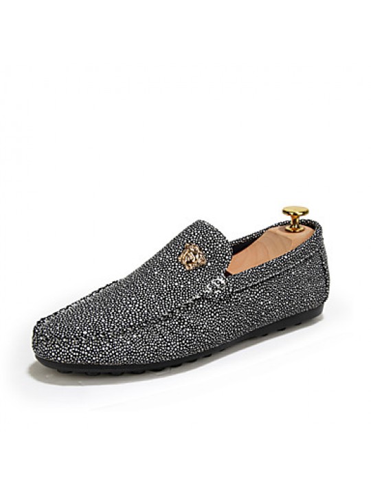 Casual  Loafers Black / White / Gold  