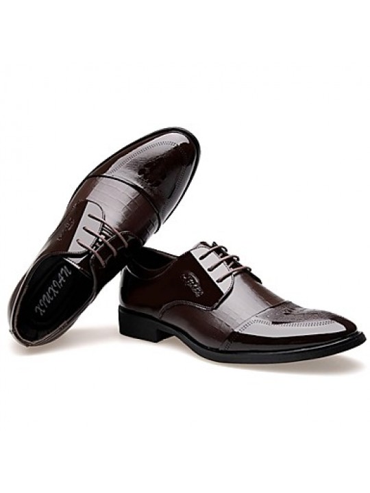 Men's Shoes   2016 New Style Hot Sale Office & Career / Casual Patent Leather Oxfords Black / Brown  