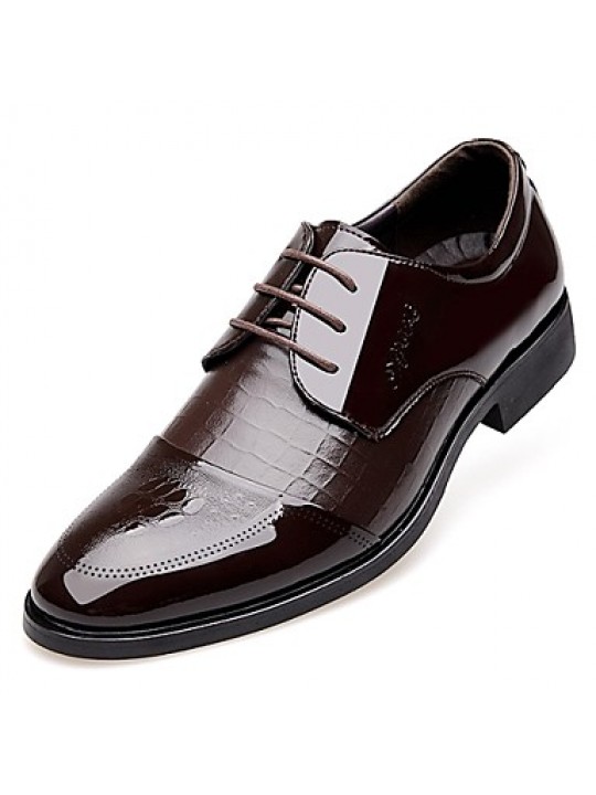 Men's Shoes   2016 New Style Hot Sale Office & Career / Casual Patent Leather Oxfords Black / Brown  