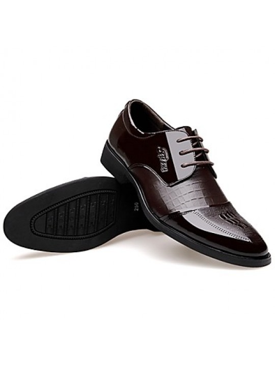 Men's Shoes   2016 New Style Hot Sale Office & Career / Casual Patent Leather Oxfords Black / Brown  